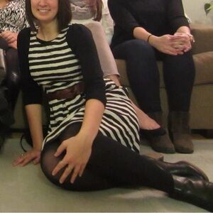 THML striped racer back dress